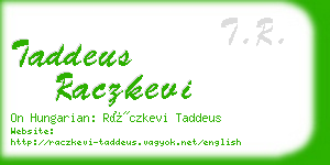 taddeus raczkevi business card
